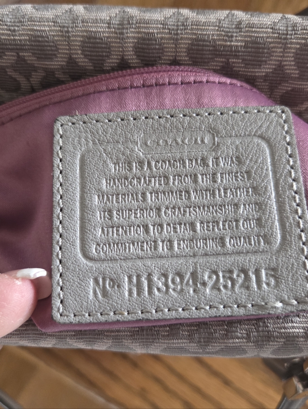 Coach 2013 Gray Madison Needlepoint Op Art Satchel  (25215) - Picture 5 of 10